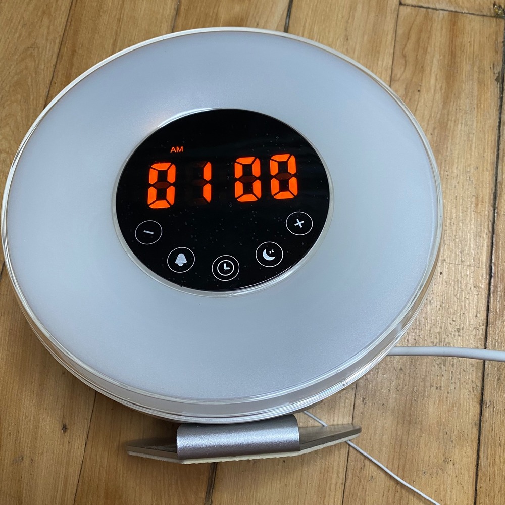 DENVER CRL-340 Wake Up Light Sunrise‎ Alarm Clock Digital FM Radio Bedside Lamp